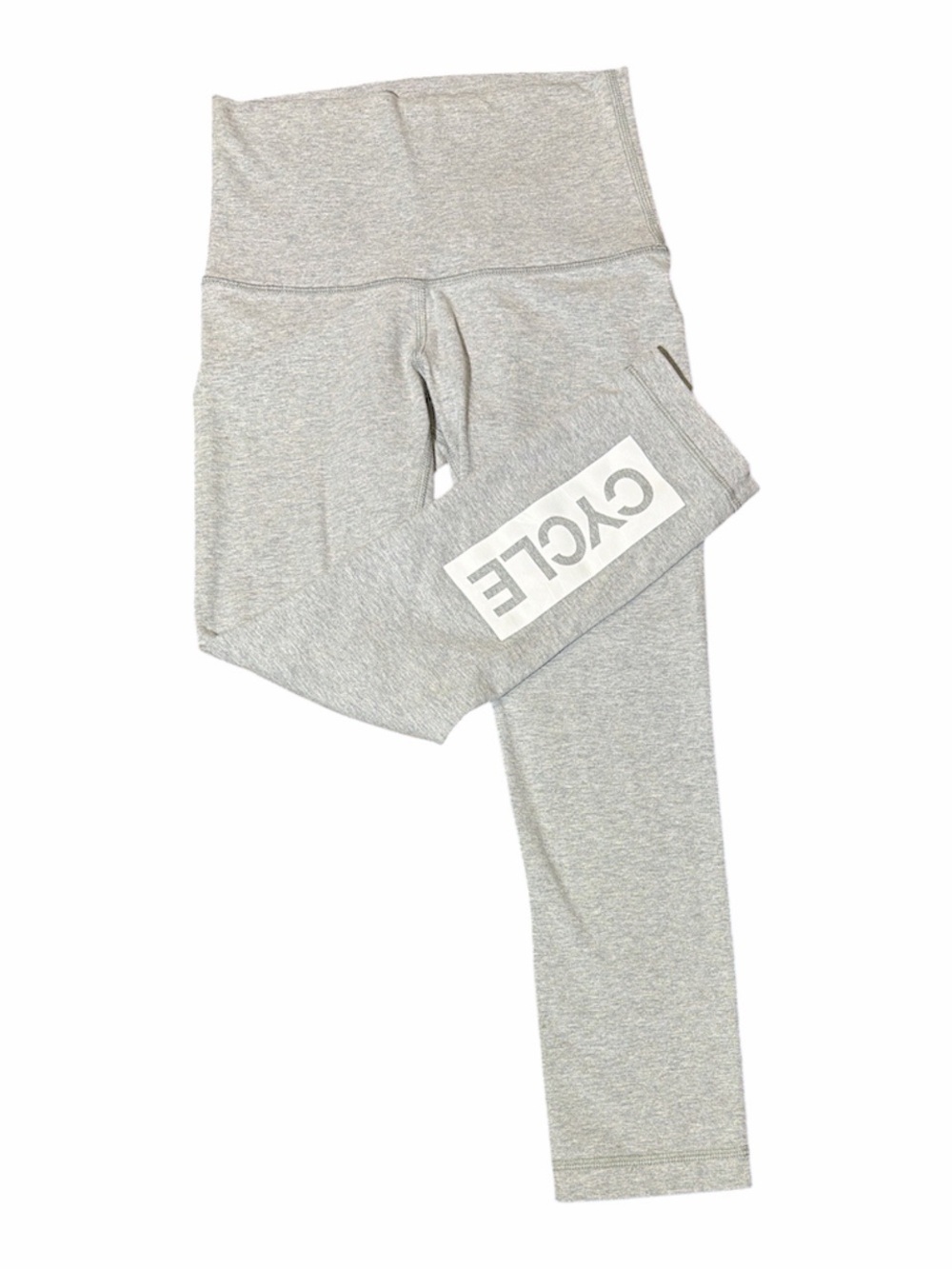 lululemon athletica x Soul Cycle Light Gray Leggings with White Logo